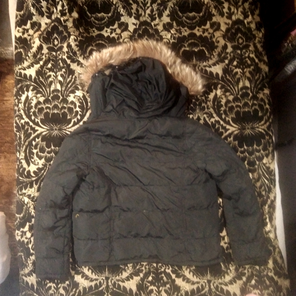 Theory raccoon fur hooded  Down Melanie Q puffer jacket